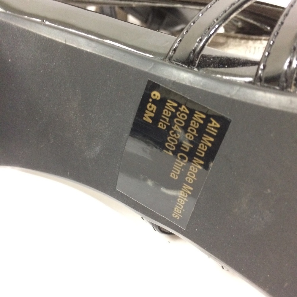 Y2k Fergalicious Black Cage Open Lace Up Black Heel - Picture 2 of 8